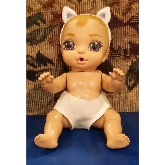 4 Inch Zapf Creations Baby Surprise Angel Bunny Ears Purple Eyes Diaper - Picture 1 of 8